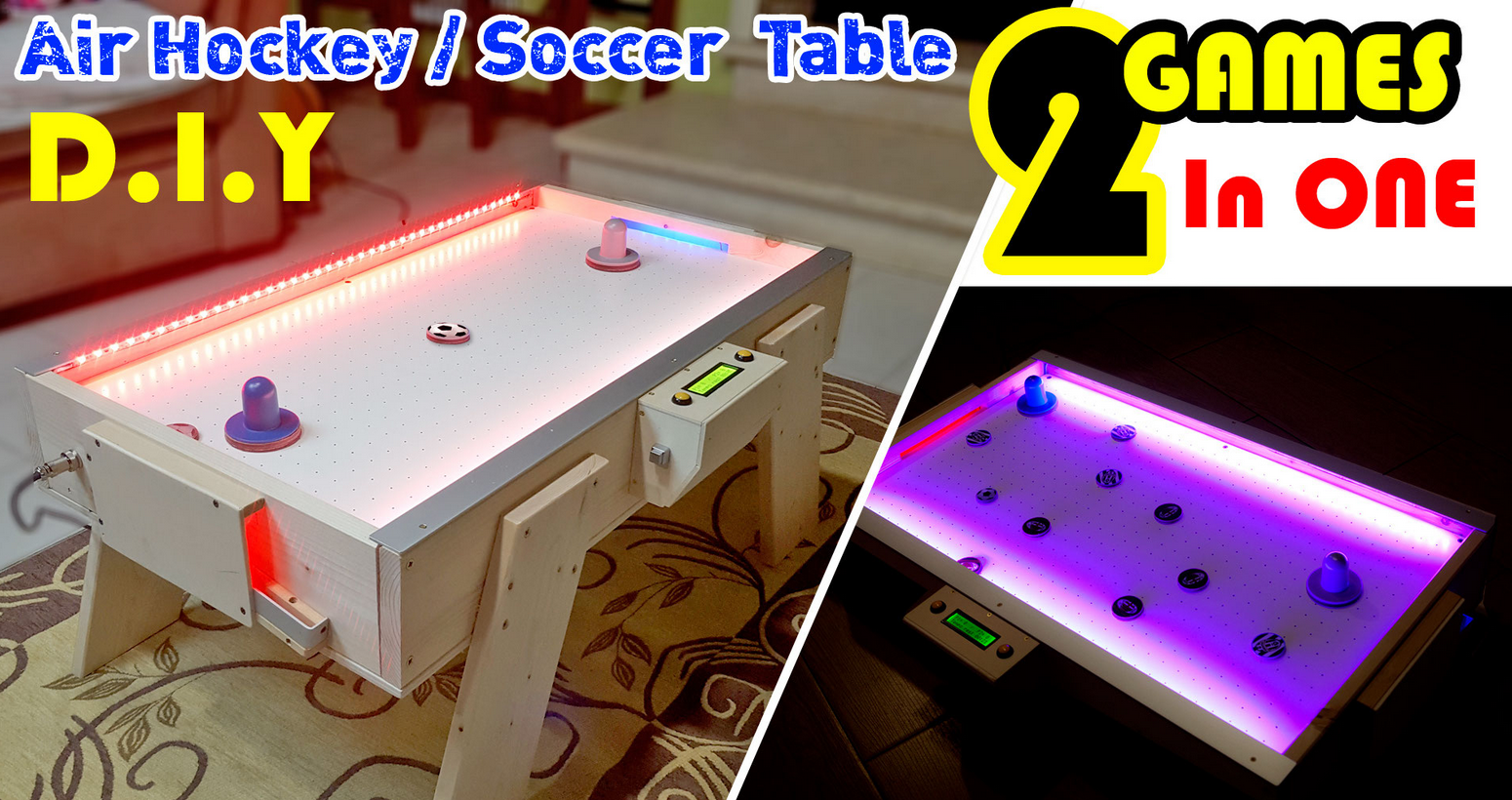 Make your own air hockey soccer table labdomotic DIY Faire soimême